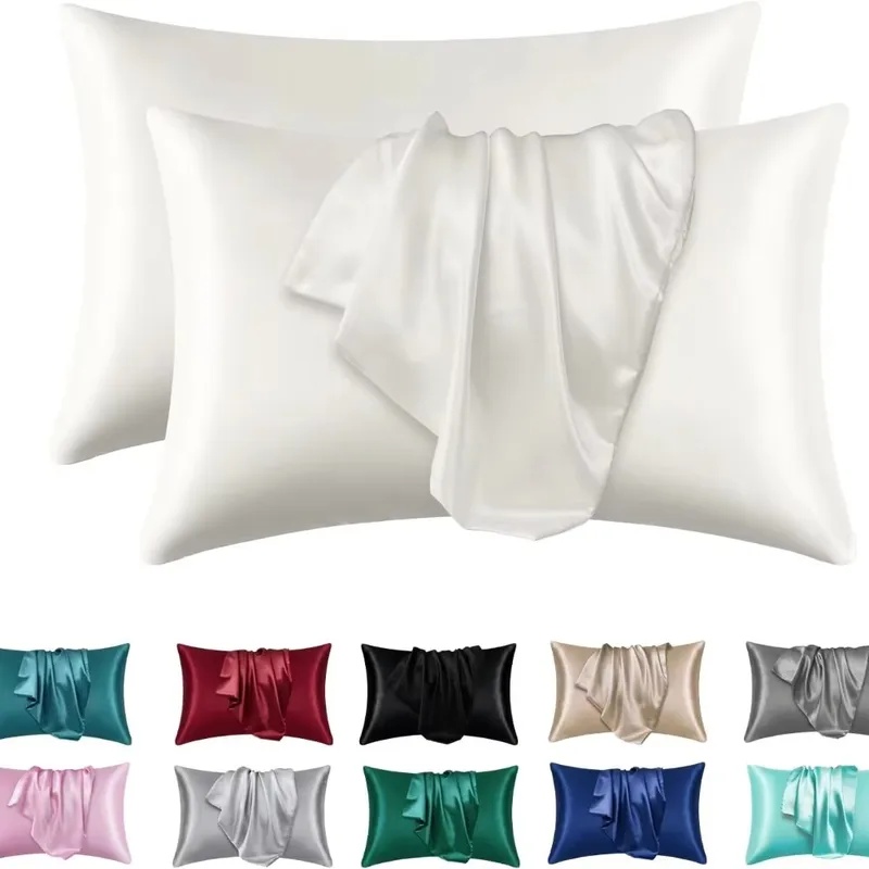 Silk Pillowcase Set - 1/2 adet Saten İpek Yastık Kılıfı,