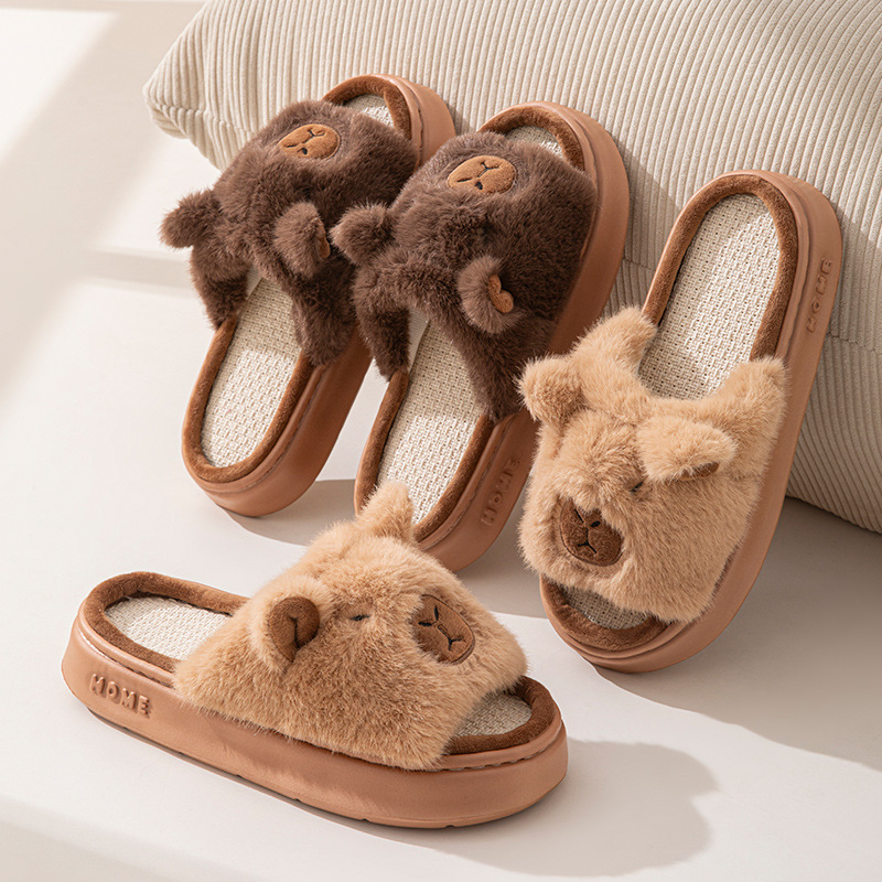 Luxury Lifestyle Shoes - Kenevir Karikatür kadın Terlik Ev Daireler