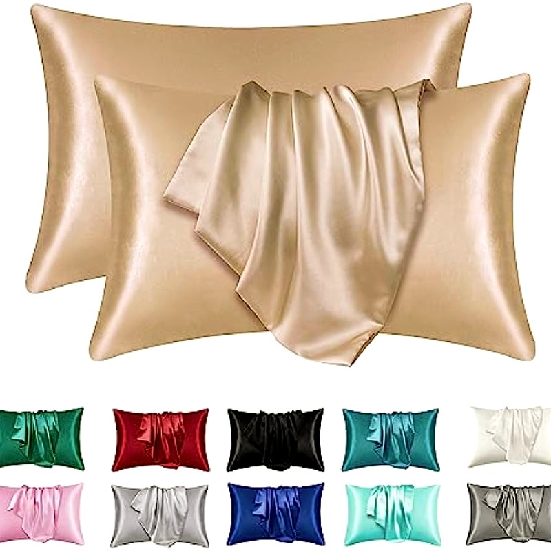 Silk Pillowcase Set - 2 adet Saten İpek Yastık Kılıfı,
