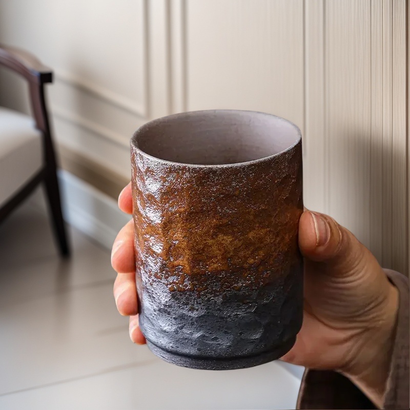 Handmade Ceramic Mug - Vintage El Yapımı Çin Kumtaşın Kupa
