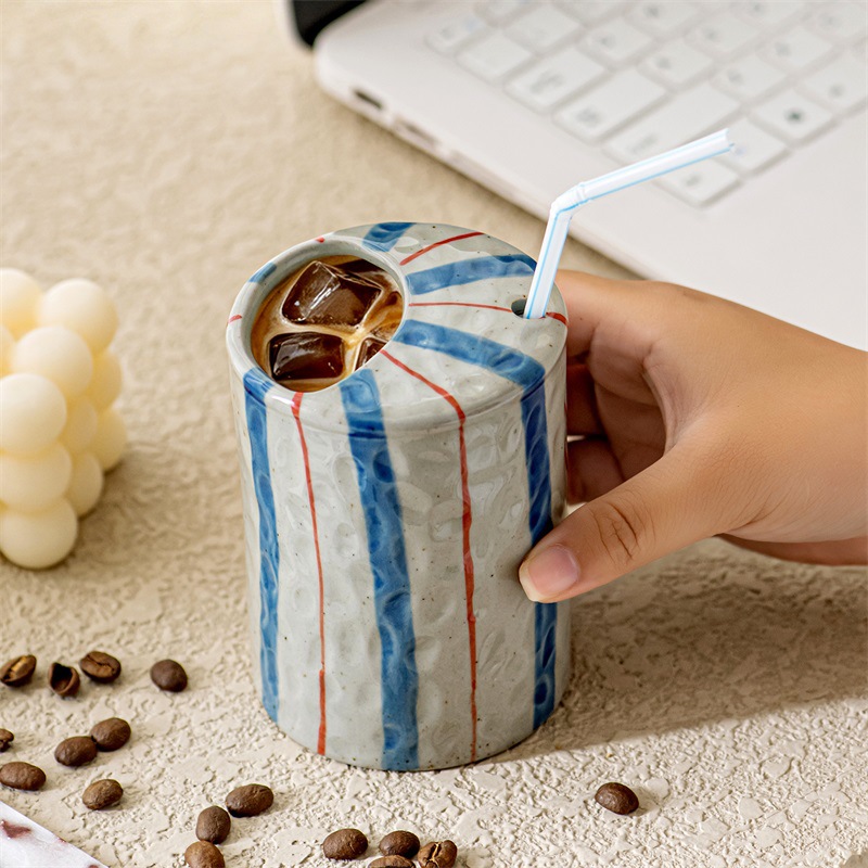 Handmade Ceramic Mug - Japon Retro Kalın Seramik Kahve Kupası
