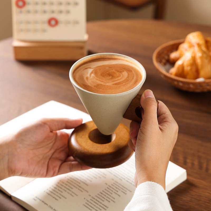 Seramik Kahve Fincanı Ahşap Sa - Handmade Ceramic Mug incelemesi ve fiyatı