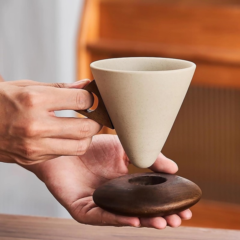 Seramik Kahve Fincanı Ahşap Sa - Handmade Ceramic Mug incelemesi ve fiyatı