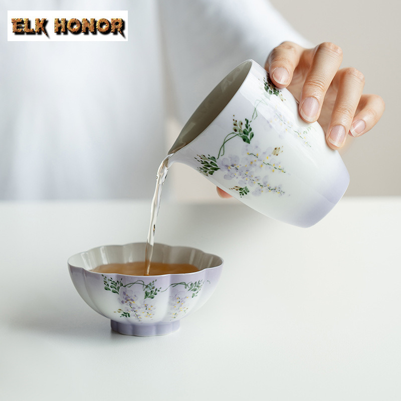 210 ml El-boyalı Wisteria Çiçe - Handmade Ceramic Mug incelemesi ve fiyatı