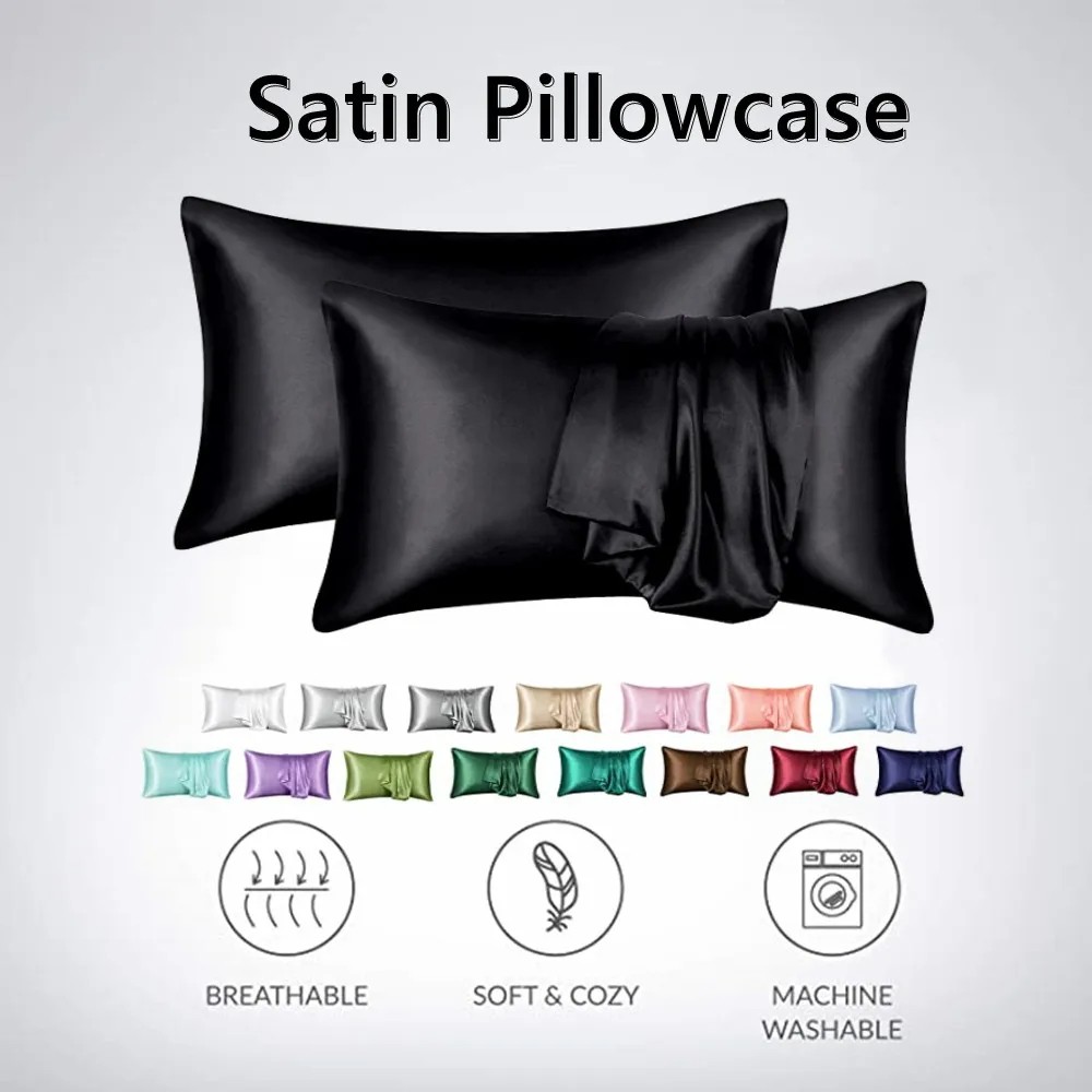 2 adet/grup Katı Ipeksi Saten  - Silk Pillowcase Set incelemesi ve fiyatı