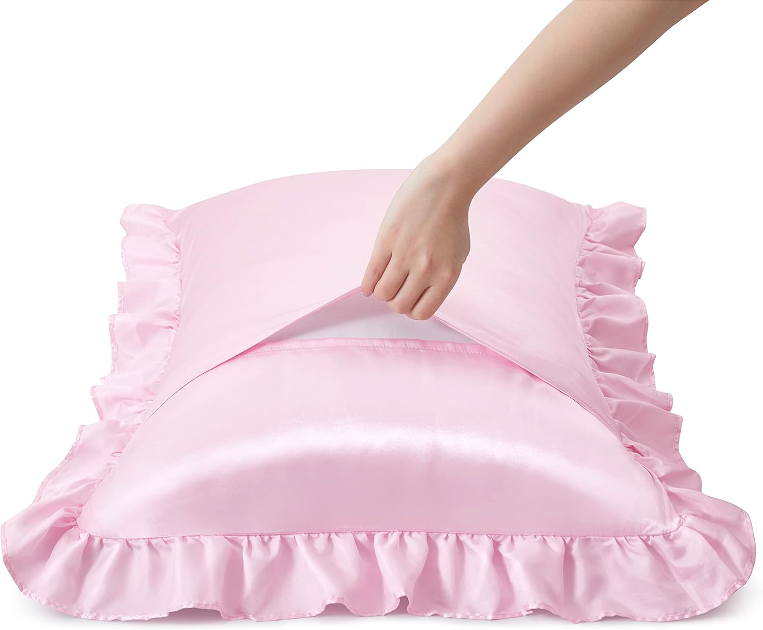 2 adet saten fırfırlı yastık k - Silk Pillowcase Set incelemesi ve fiyatı